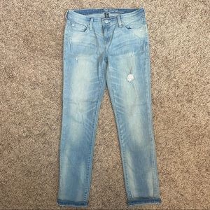 Gap Girlfriend Coupe Girlfriend Distressed Jeans Size 0 25 R